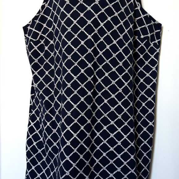 Lands' End Dress Women's Cotton Dark Blue/White Sleeveless Size XL - Picture 8 of 14